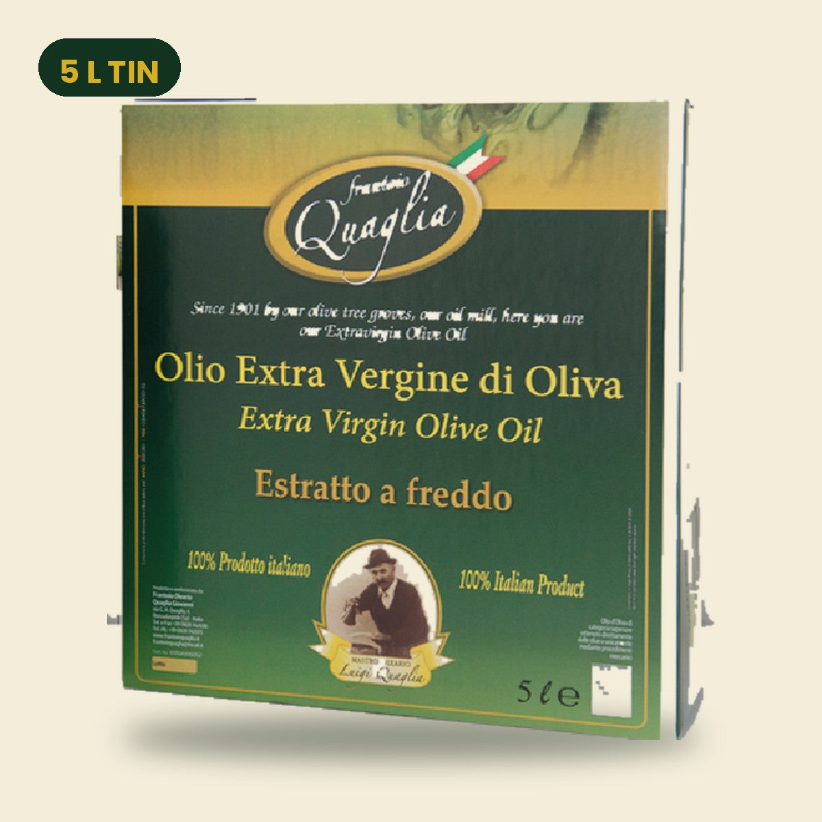Quaglia Olive Oil — 5 L Tin